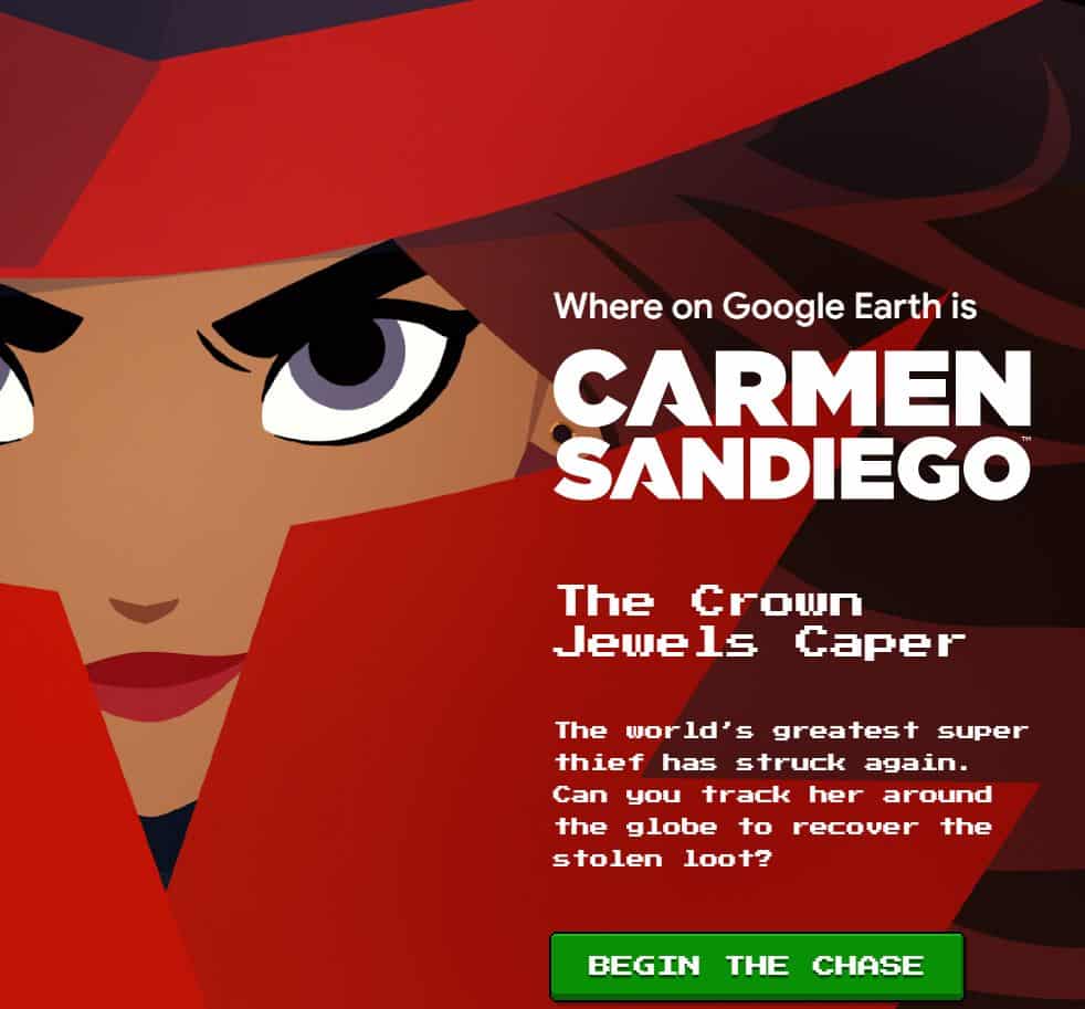 where on google earth is carmen sandiego