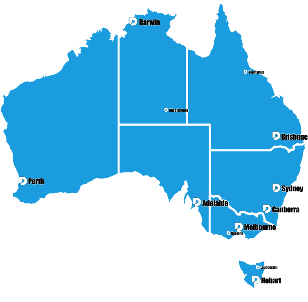 map of australia